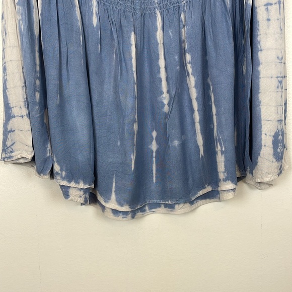 Style Envy Tie Dyem Boho Long Bell Sleeve Pullover Flowy Womens XL Tunic top - Picture 5 of 9